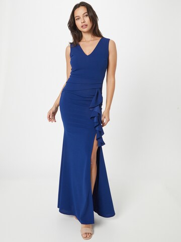 WAL G.Večernja haljina 'FLORENCE FRILL' - plava boja: prednji dio