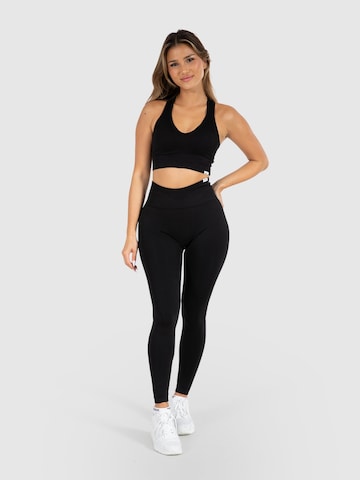 Smilodox Skinny Workout Pants 'Amaze Scrunch' in Black