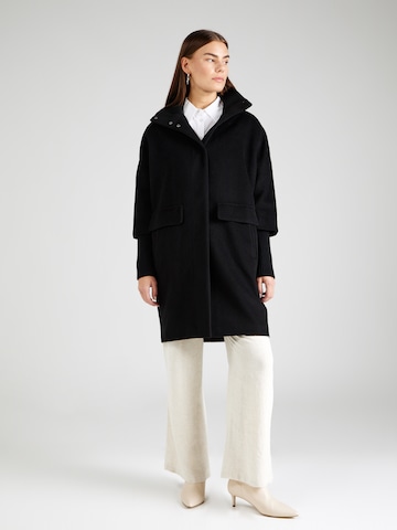 COMMA Between-Seasons Coat in Black: front