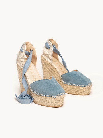Sandalo 'Alpargata Cuña 12 cm' di Alhamas in blu
