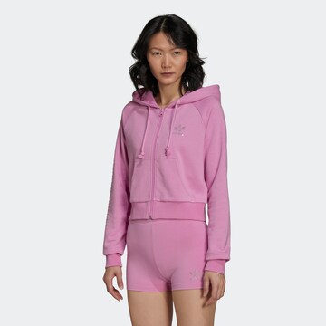 ADIDAS ORIGINALS Sweat jacket in Pink: front