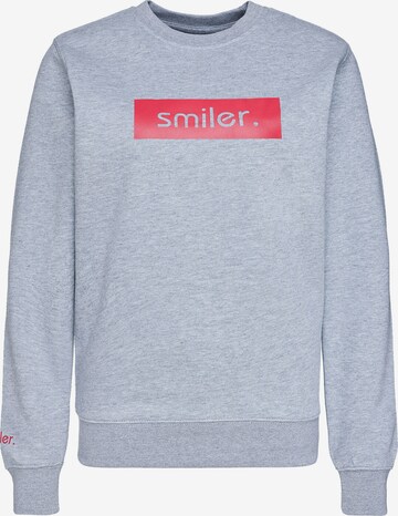 smiler. Sweatshirt in Grey: front