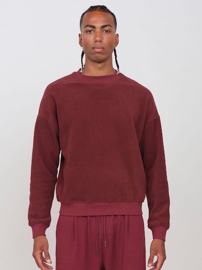 OWN Off With Nature Sweatshirt 'Pile Girocollo' in Bordeaux, Item view