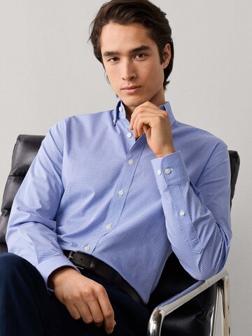 Hackett London Regular fit Button Up Shirt 'Gingham' in Blue