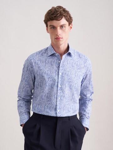 Fit confort Chemise business 'Schwarze Rose' SEIDENSTICKER en bleu