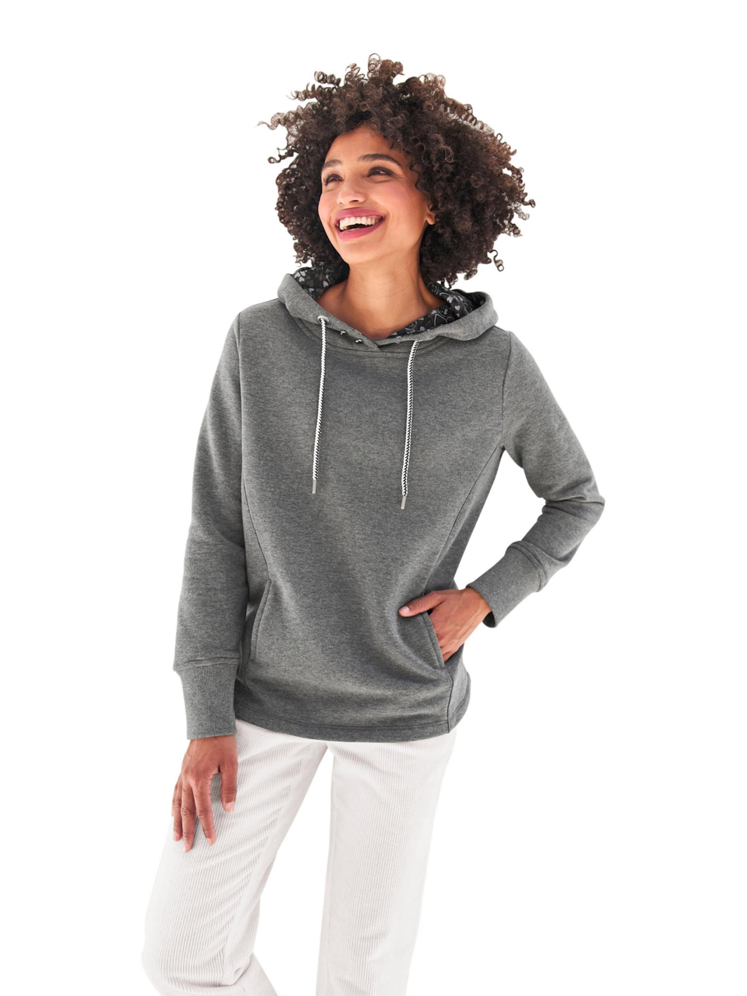 heine Μπλούζα φούτερ σε γκρι: μπροστά