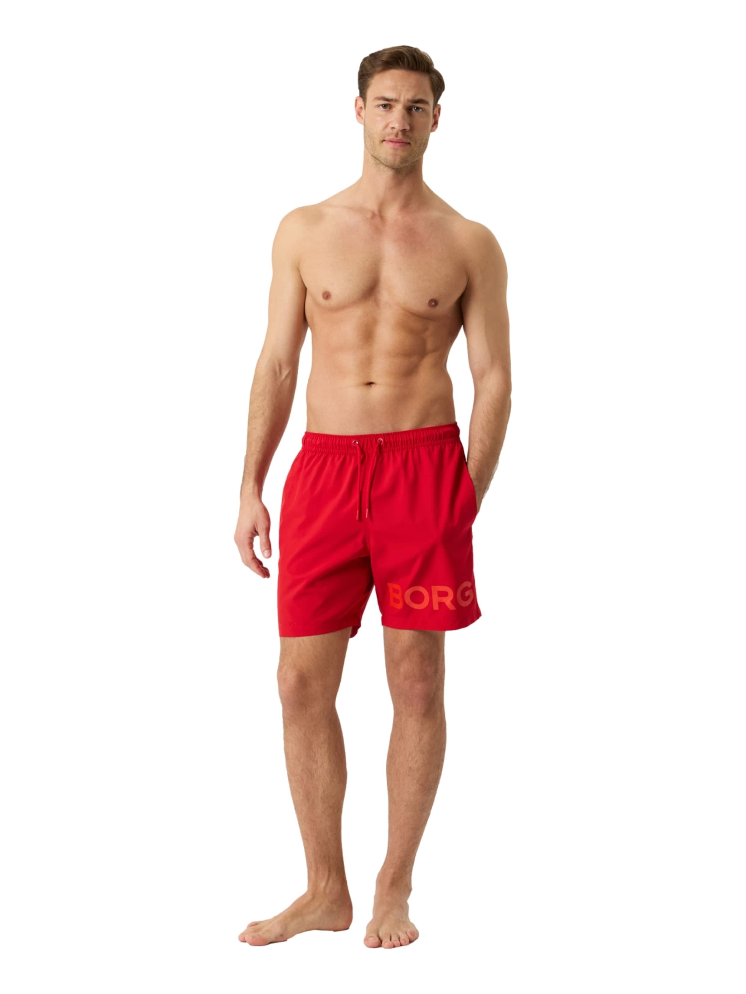 BJÖRN BORG Badeshorts i rød