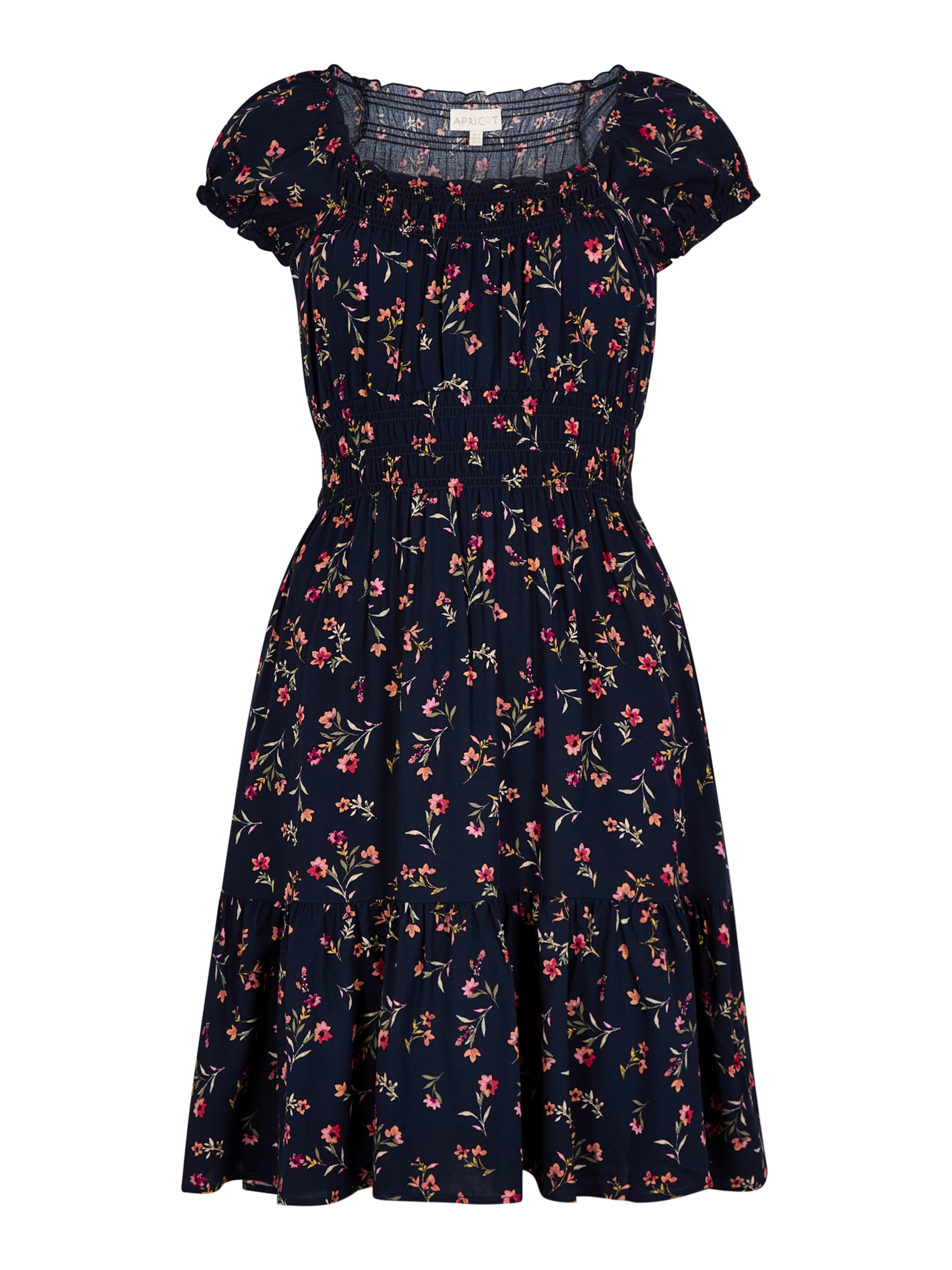 Apricot Ditsy Floral Milkmaid Mini Dress in Blau: Vorderseite