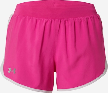 UNDER ARMOUR - Calças de desporto 'Fly By 2.0' em rosa: frente