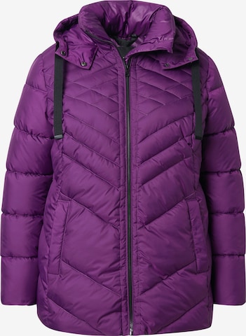 Ulla Popken Winterjas in Lila: voorkant