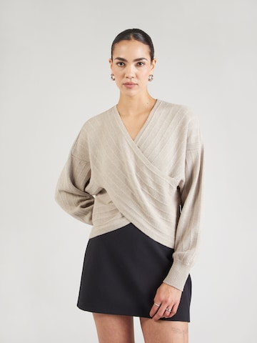 MSCH COPENHAGEN Sveter 'Zine Rachelle' - Sivá: predná strana