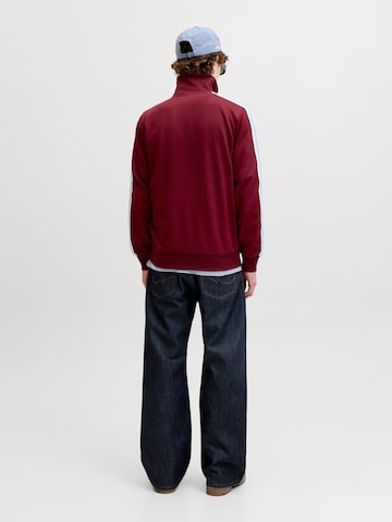 JACK & JONES - Sudadera con cremallera en rojo