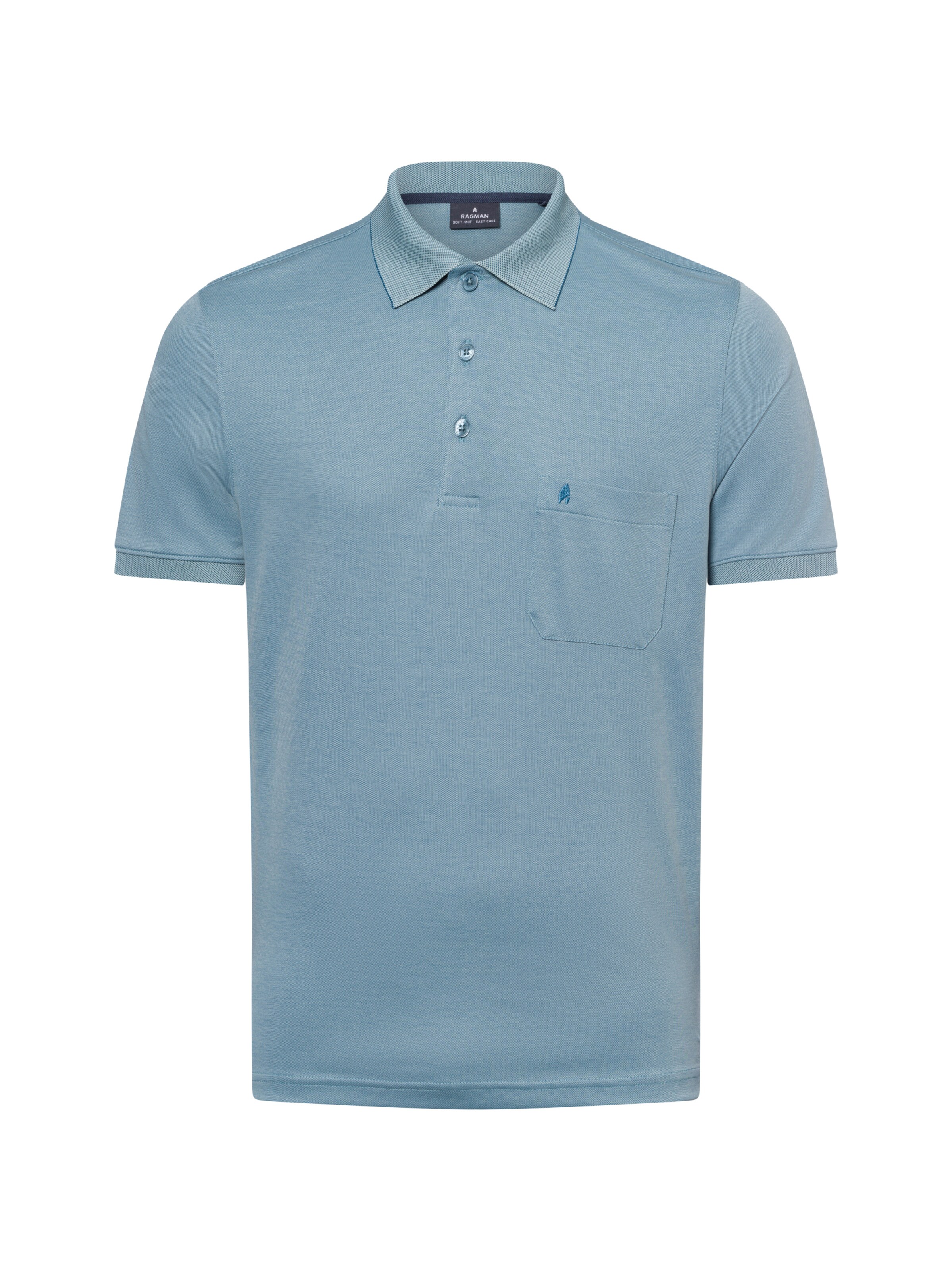 Ragman Poloshirt ' ' in Blau: Vorderseite