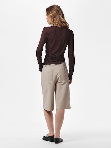 PIECES Shirt 'PCBarbera Roya' in Bruin