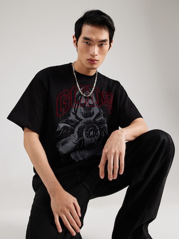 GCDS T-Shirt in Schwarz: Vorderseite