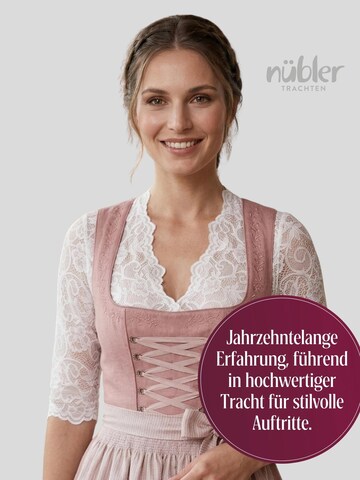 Trachtenhof Nübler Traditional Blouse 'Dirndlbluse kurzarm Gea' in White