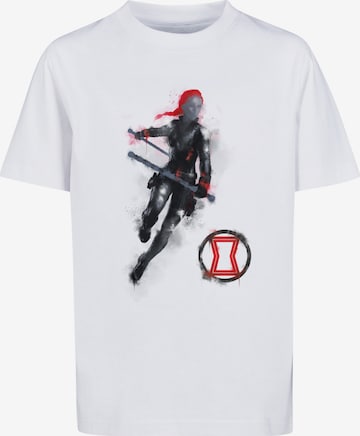 F4NT4STIC T-Shirt 'Marvel Avengers Endgame Painted Black Widow' in Weiß: predná strana