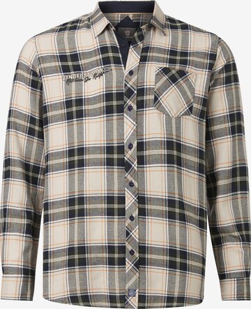 Jan Vanderstorm Comfort fit Button Up Shirt ' Broak ' in Grey: front