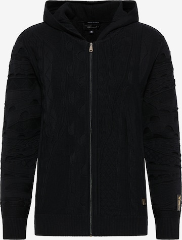 Carlo Colucci Knit Cardigan in Black: front