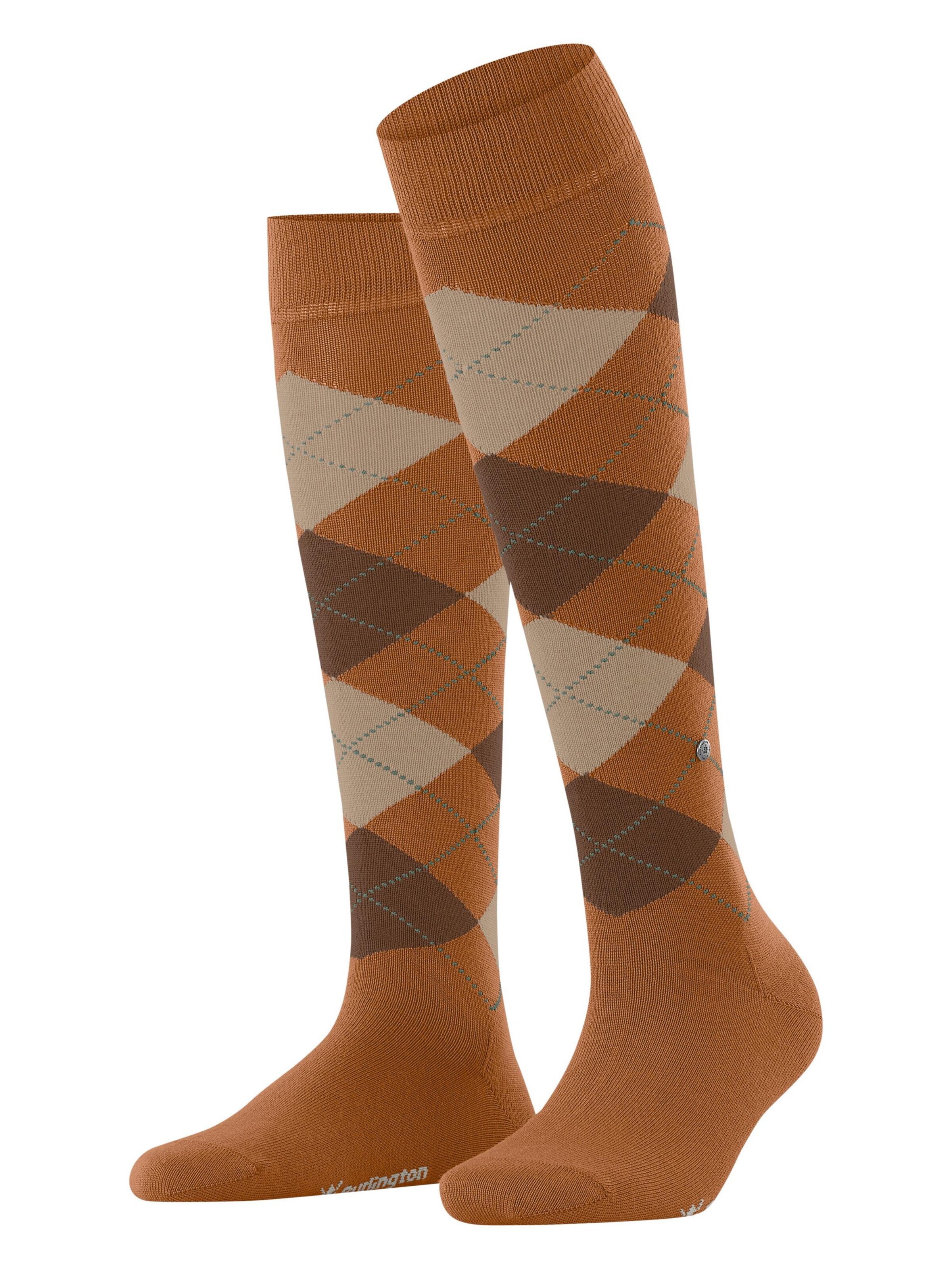 BURLINGTON Overknee Strümpfe 'Marylebone'‌‌ in Braun: Vorderseite