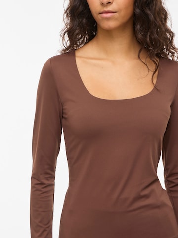 T-shirt 'VIKenza' VILA en marron