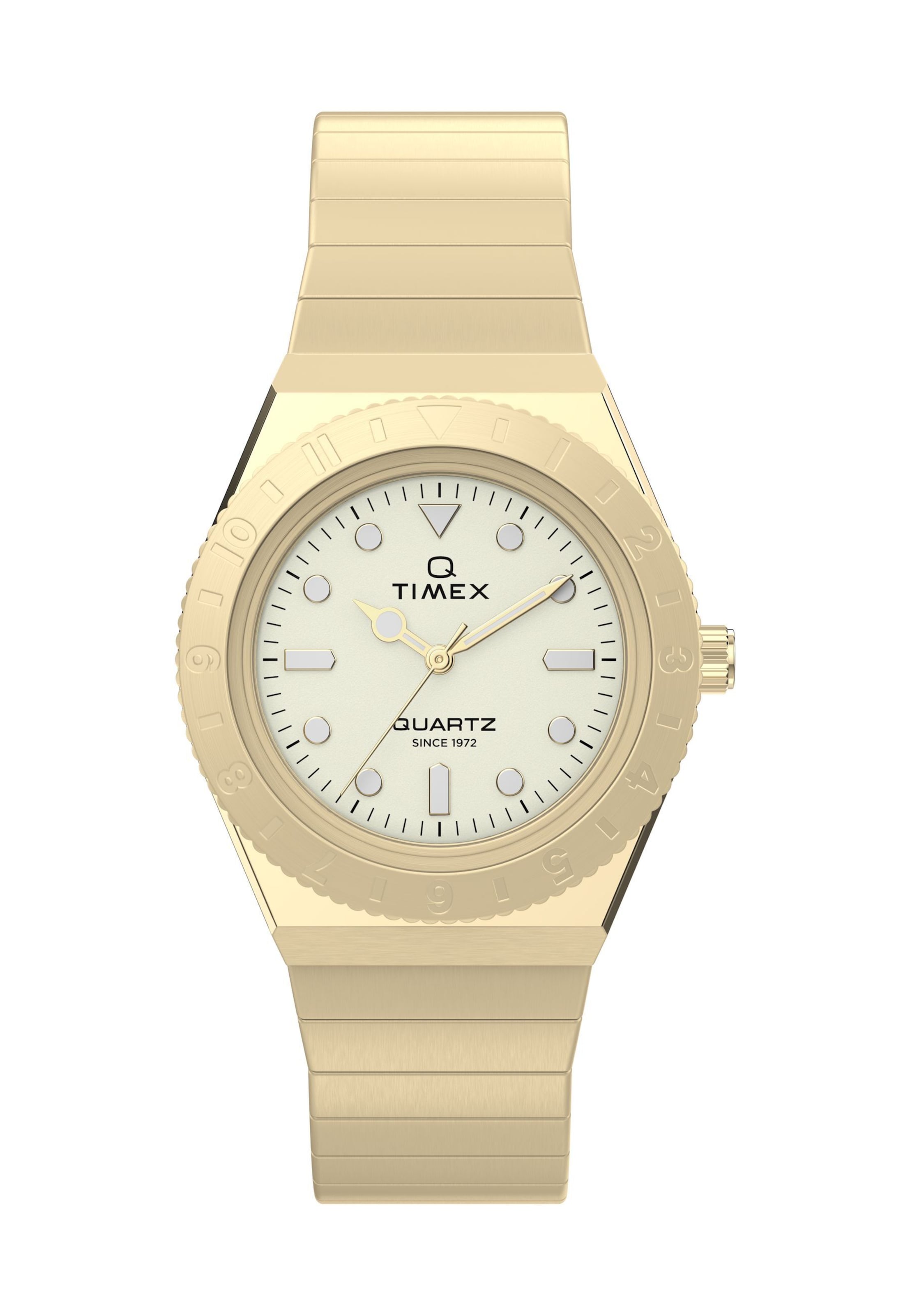 TIMEX Analoguhr in Gold: Vorderseite