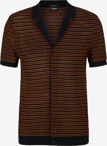STRELLSON Regular fit Button Up Shirt 'Adrian' in Brown: front