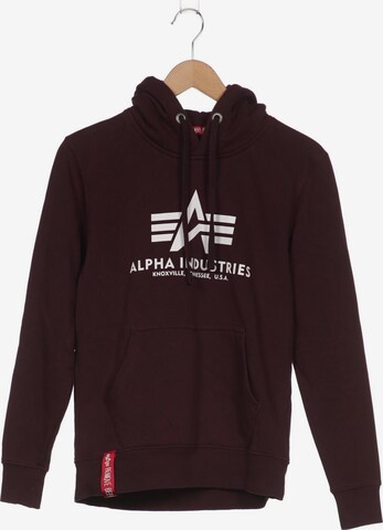 ALPHA INDUSTRIES Sweatshirt & Zip-Up Hoodie in XS in Red: front