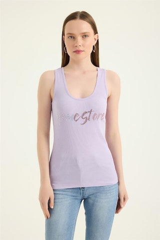 HOME STORE Top in Lila: voorkant