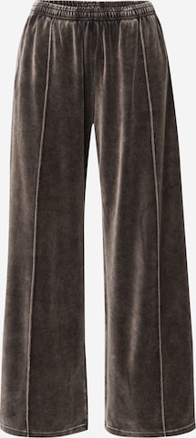 juoda WEEKDAY Plačios klešnės Kelnės: priekis