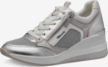 Baskets basses Tamaris en argent : devant