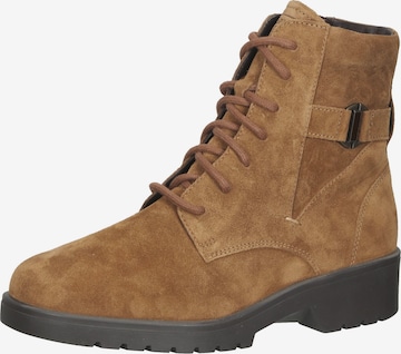 Ganter Lace-Up Ankle Boots in Brown: front