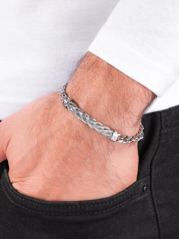 POLICE Armband 'Crossed' in Silber: Vorderseite