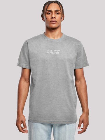 F4NT4STIC Shirt 'Slay' in Grijs: voorkant