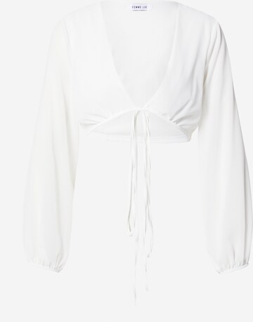 Femme Luxe - Top 'CASSIE' em branco: frente