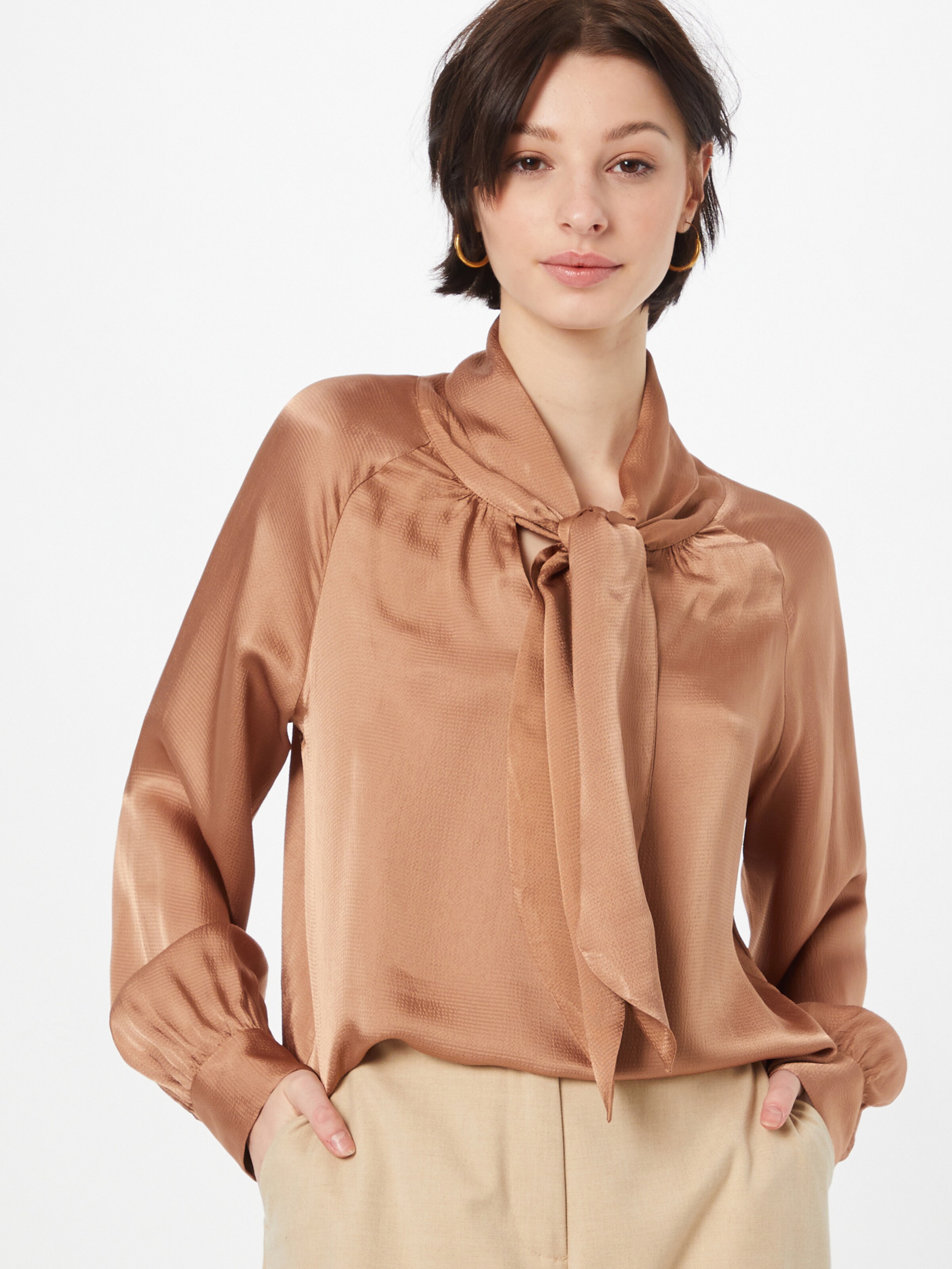 Frauen Große Größen s.Oliver BLACK LABEL Bluse in Chamois - YC77826 Frauen Große Größen s.Oliver BLACK LABEL Bluse in Chamois - YC77826