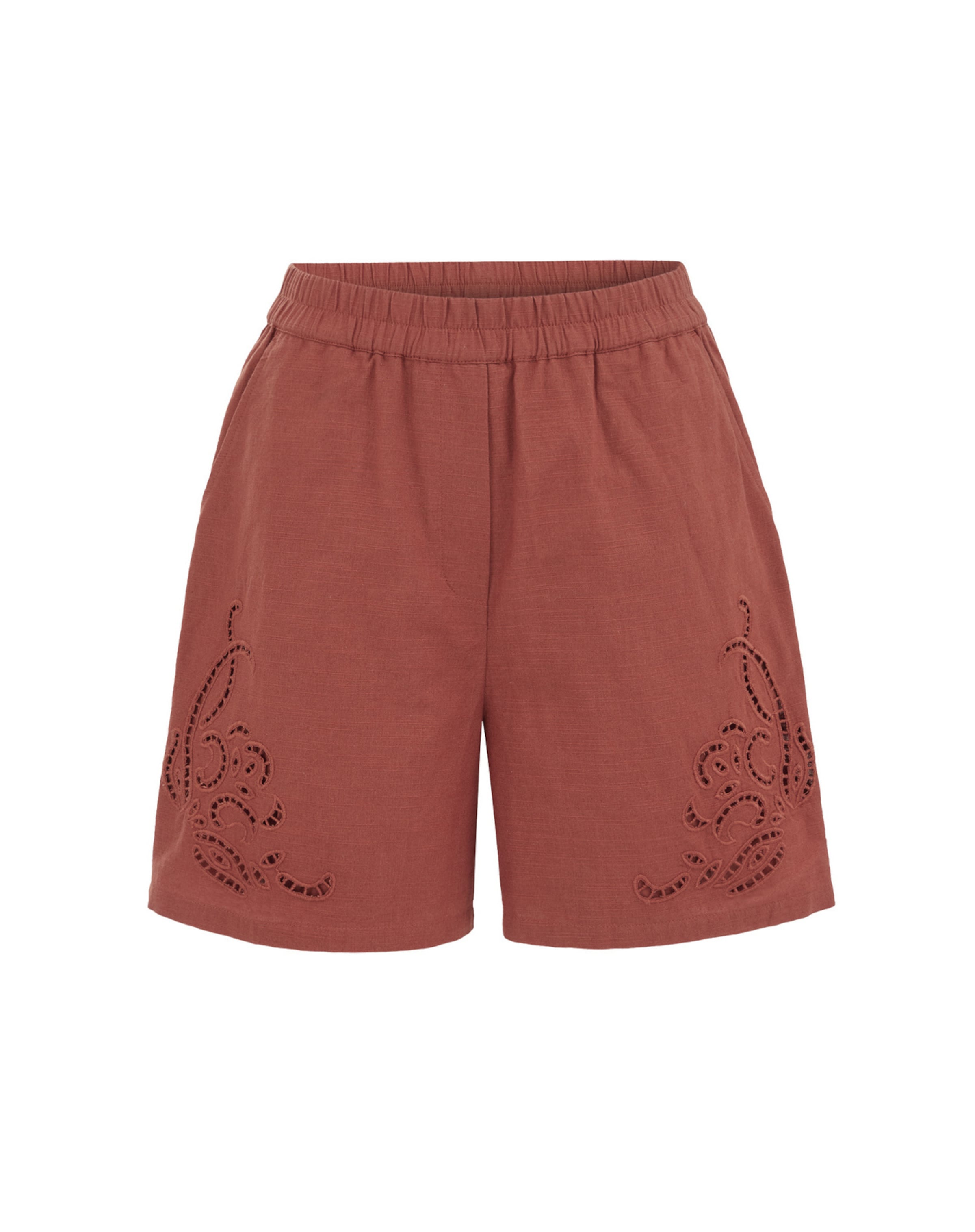 WE Fashion Loosefit Shorts in Braun: Vorderseite