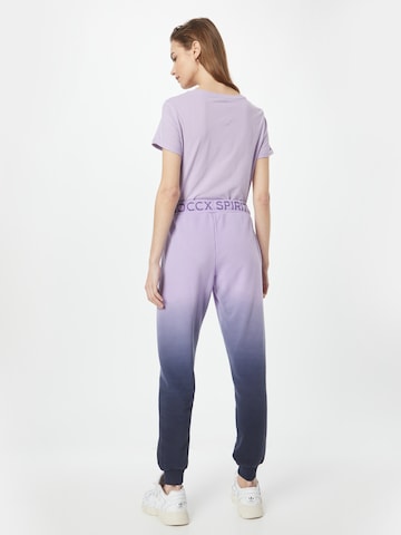 Soccx Tapered Pants 'Konnichiwa' in Purple