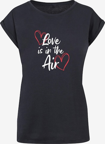 Merchcode T-Shirt 'Valentines Day - Love is in the Air' in Blau: predná strana