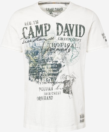 CAMP DAVID Shirt in White: front