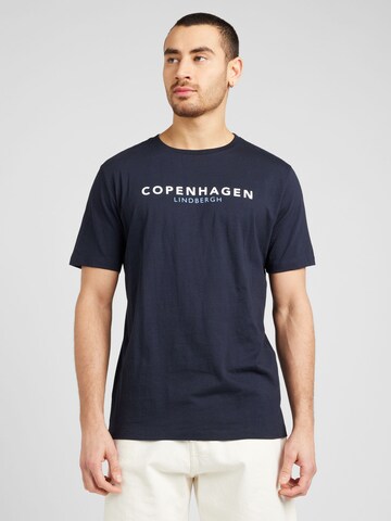 Tricou 'Copenhagen' de la Lindbergh pe albastru: față