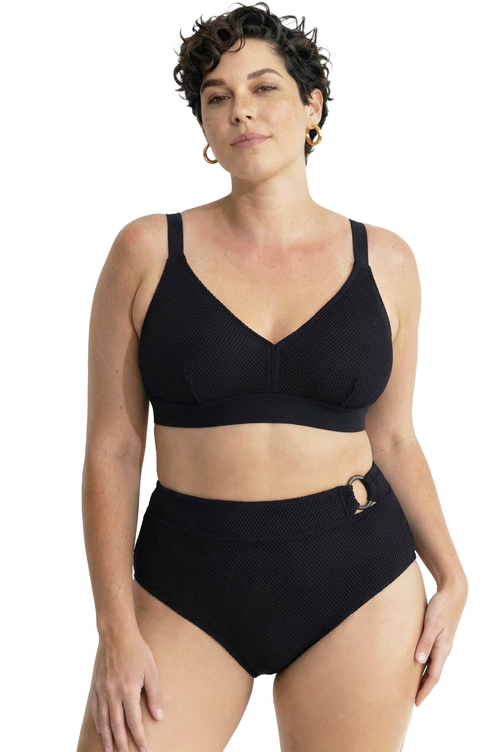 Ulla Popken Triangel BH in Schwarz