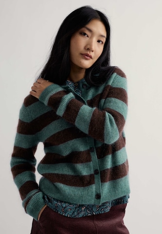 Seasalt Cornwall Gebreid vest 'Burnished Light' in Bruin: voorkant
