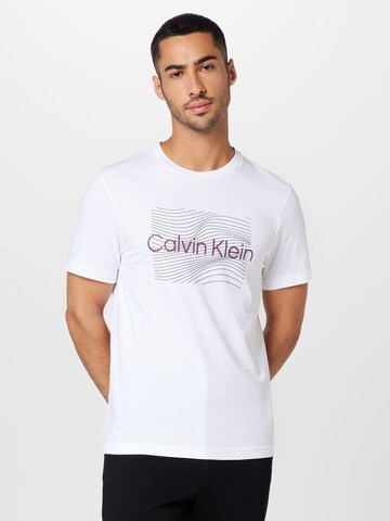 Tricou de la Calvin Klein pe alb: față