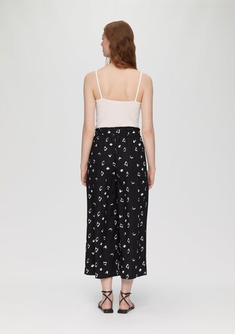 QS Wide leg Broek in Zwart