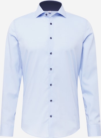 Coupe slim Chemise business SEIDENSTICKER en bleu : devant