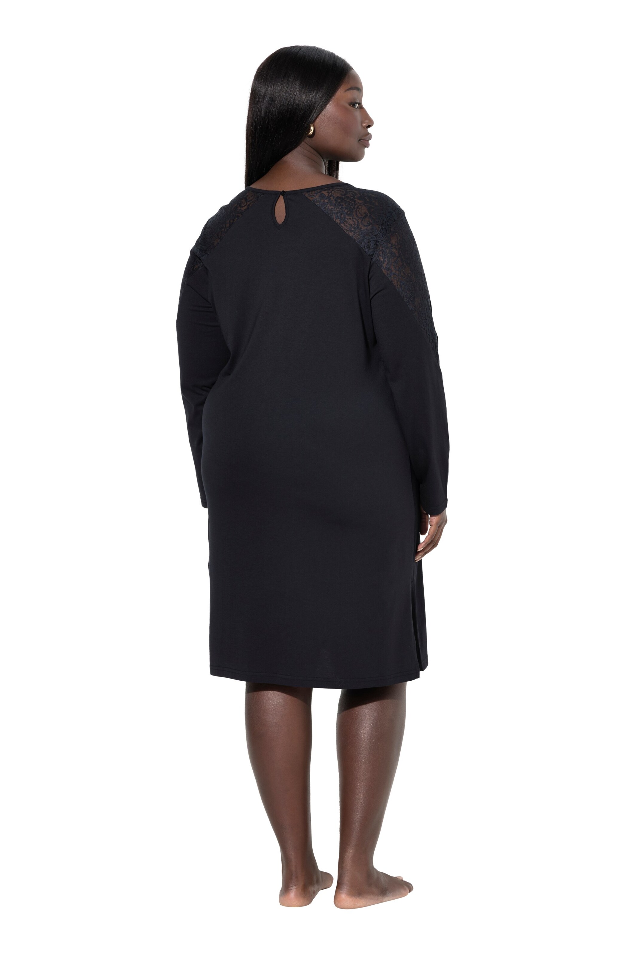 Ulla Popken Nachthemd in Zwart