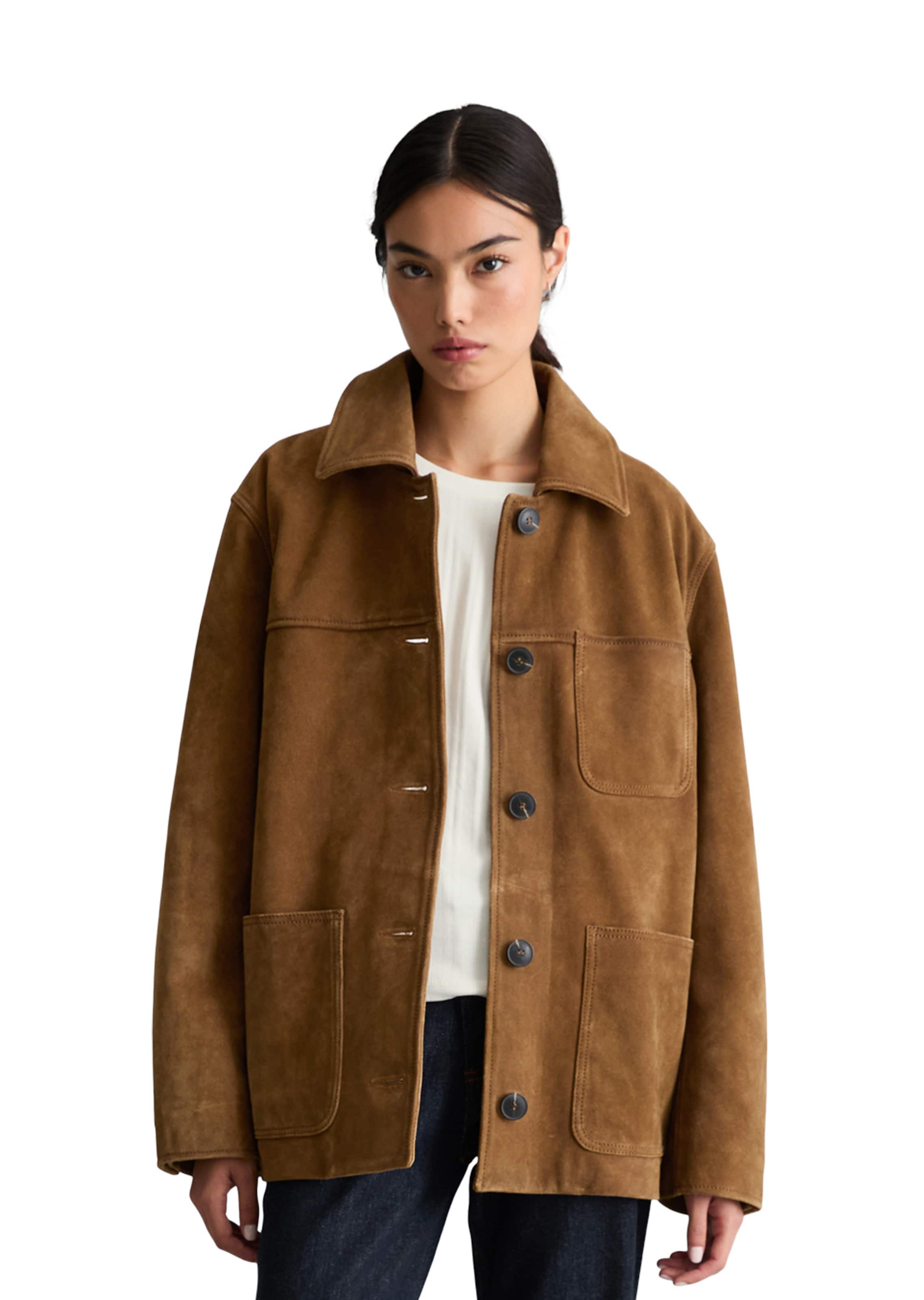 Marc O'Polo DENIM Tussenjas in Beige: voorkant
