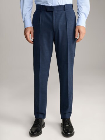 JOOP! Slim fit Pleat-Front Pants 'Bennet' in Blue: front