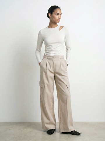 HYPEDROP Regular Cargobroek 'HDIsabella' in Beige: voorkant